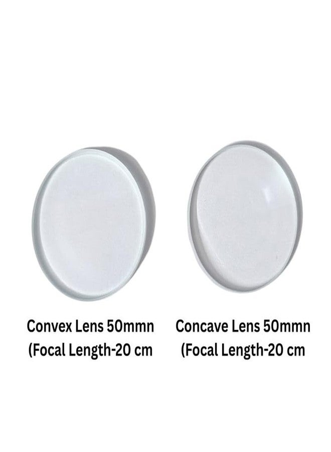 ESPtronics مجموعة عدسات محدبة ومقعرة من إي إس بترونيكس، طول بؤري 50 مم، طول شعاع 20 سم، مجموعة أدوات تجارب علمية بصرية لمختبرات الفيزياء والعلوم والتكنولوجيا والهندسة والرياضيات وانكسار الضوء - Image 4